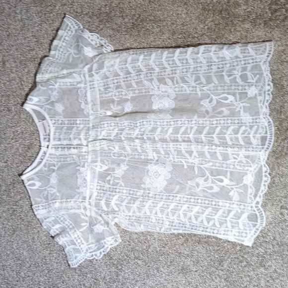 Merona see through top, size small, white - Picture 1 of 5